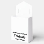 Chique zwart wit modern douane eindexamenfeest bedankdoosjes (Geopend)
