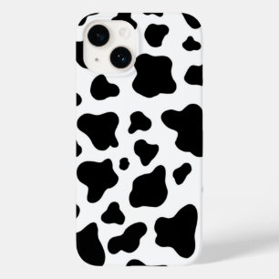 Chique zwart & wit namaak koeienleer Case-Mate iPhone 14 hoesje