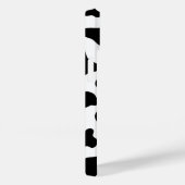Chique zwart & wit namaak koeienleer Case-Mate iPhone case (Achterkant / Rechts)