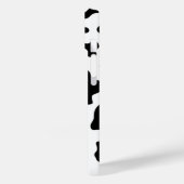Chique zwart & wit namaak koeienleer Case-Mate iPhone case (Achterkant / Links)