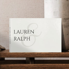 Chique zwart-wit paar Monogram Gastenboek