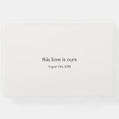 Chique zwart-wit paar Monogram Gastenboek (Achterkant)