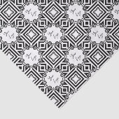 Chique Zwart Wit Patroon Custom Business Logo Tissuepapier (Detail)