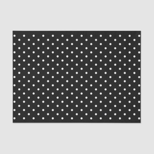 Chique zwart-wit Polka Dots Patroon Gift Wrap Tissuepapier (Voorkant)