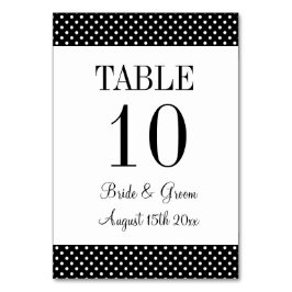 Chique zwart-wit polka stippen bruiloft kaart