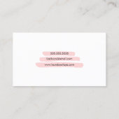 Chique zwart-wit polka stippen visitekaartje (Achterkant)