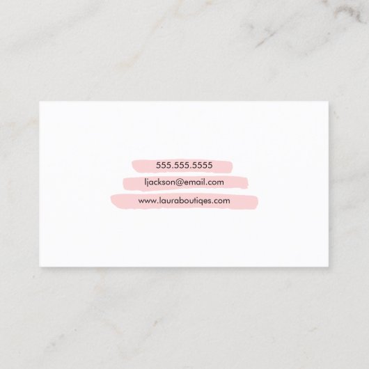 Chique zwart-wit polka stippen visitekaartje (Achterkant)