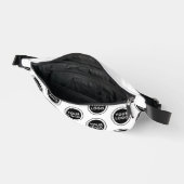 Chique Zwart Wit Promotie Merk Logo Pattern Heuptasje (Open)