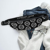 Chique Zwart Wit Promotie Merk Logo Pattern Heuptasje