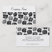 Chique zwart-wit rozen Visitekaartje (Voorkant / Achterkant)