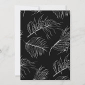 Chique zwart & wit script belettering Vrijgezellen Kaart (Achterkant)