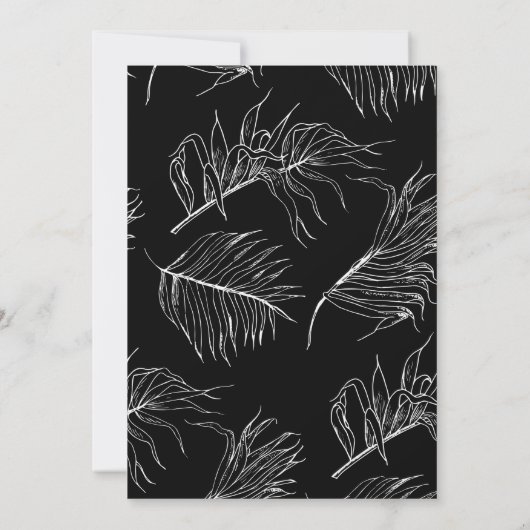 Chique zwart & wit script belettering Vrijgezellen Kaart (Achterkant)