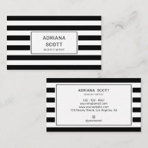 Chique Zwart Wit Streep Beauty Professional