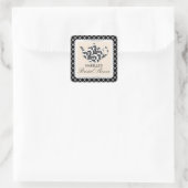 Chique zwart wit theepot Vrijgezellenfeest Sticker (Tas)