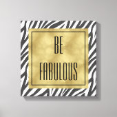 Chique Zwart Wit Zebra Print Fabulous (Voorkant)