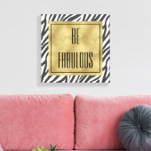 Chique Zwart Wit Zebra Print Fabulous (Insitu (Woonkamer))