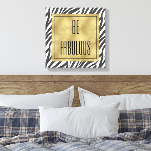 Chique Zwart Wit Zebra Print Fabulous (Insitu (Slaapkamer))