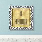 Chique Zwart Wit Zebra Print Fabulous (Insitu (Houten vloer))