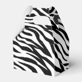 Chique zwart wit zebraprint safari verjaardagsfees bedankdoosjes (Achterkant)