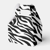 Chique zwart wit zebraprint safari verjaardagsfees bedankdoosjes (Voorkant Zijde)