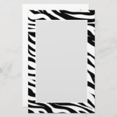 Chique zwart-wit zebraprint safari verjaardagsfees briefpapier (Voorkant / Achterkant)