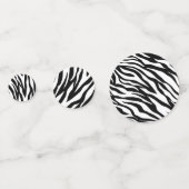 Chique zwart-wit zebraprint safari verjaardagsfees confetti (Achterkanten)