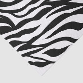 Chique zwart-wit zebraprint safari verjaardagsfees tissuepapier (Detail)
