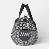 Chique zwart-witte monogram plunjezak (Rechts)