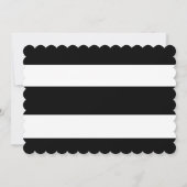 CHIQUE ZWART-WITTE STREPEN BEWAAR DE DATUM SAVE THE DATE (Achterkant)