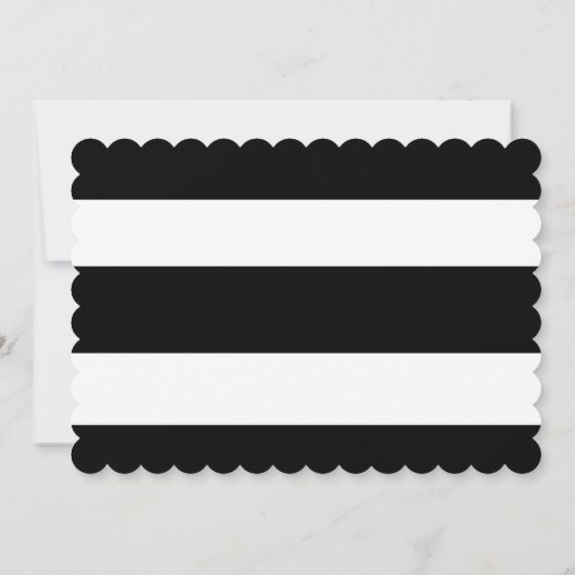 CHIQUE ZWART-WITTE STREPEN BEWAAR DE DATUM SAVE THE DATE (Achterkant)