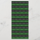 Chique Zwart & Zilver Kerstmenu met Kerstboom Menu (Achterkant)