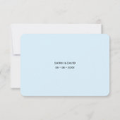 Chique zwarte en blauwe RSVP trouwstoel gereservee (Achterkant)