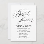 Chique zwarte en witte script-lettertypografie bru kaart (Voorkant)