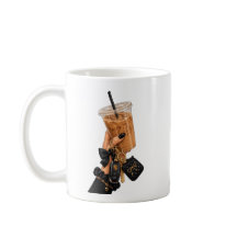 Chique Zwarte Esthetische IJs Koffiemok