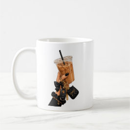 Chique Zwarte Esthetische IJs Koffiemok