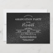 Chique zwarte foto afstudeerfeest aankondiging par (Achterkant)
