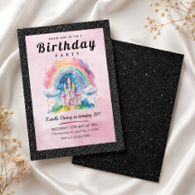 Chique Zwarte Glitter Prinsessenkasteel 20e Verjaa
