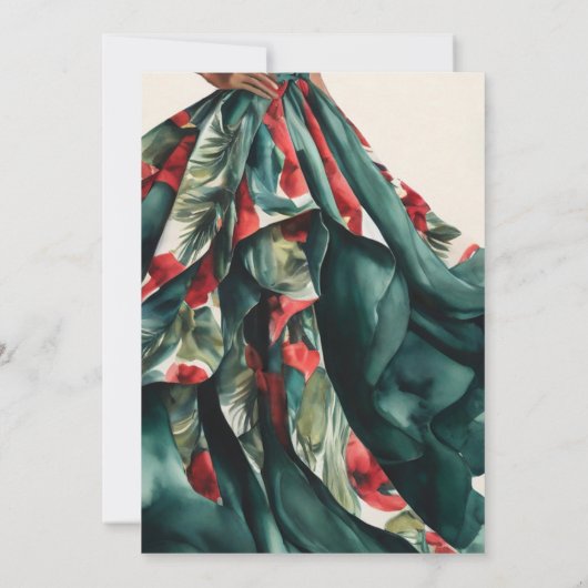  chique zwarte Mode Kaart (Achterkant)