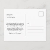 Chique Zwarte QR Code Krant Huwelijk Save the Date Briefkaart (Achterkant)