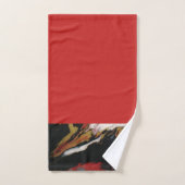 Chique zwarte rode gouden abstracte badhanddoeken bad handdoek (Handdoek)