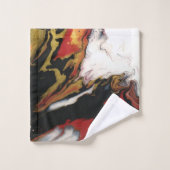 Chique zwarte rode gouden abstracte badhanddoeken bad handdoek (Wasdoekje)
