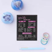 Chique Zwarte Roze Moderne Salon Diensten Prijs Me Flyer (Enkel)