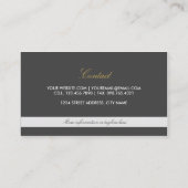Chique zwarte strepen visitekaartjes (Achterkant)