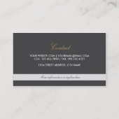 Chique zwarte strepen visitekaartjes (Achterkant)