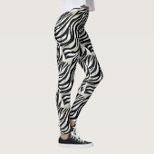 Chique Zwarte Zebra Strepen Leggings (Rechts)