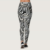 Chique Zwarte Zebra Strepen Leggings (Achterkant)