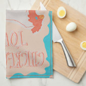 Chiquitita ABBA Chicken Tea Towel Theedoek (Quarter Fold)