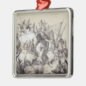 Chir Singh, Maharaja van de Sikhs met de koning Metalen Ornament (Links)