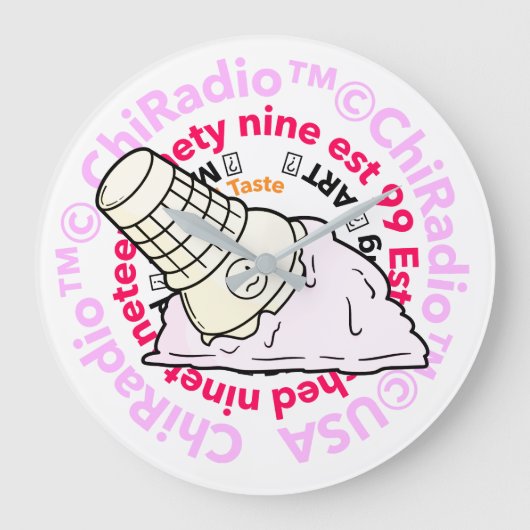 CHIRadio LLC IceCream pet Grote Klok (Voorkant)