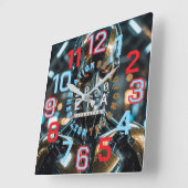 ChiRadioLLC™ AI Robot 2030 WALL Clock   Vierkante Klok (Hoek)